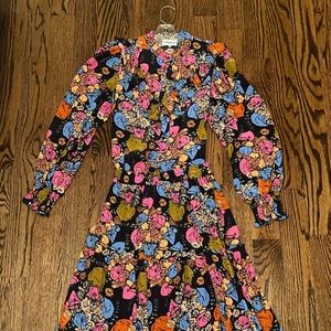FRNCH Paris Floral Blouse and Maxi Skirt Set XS